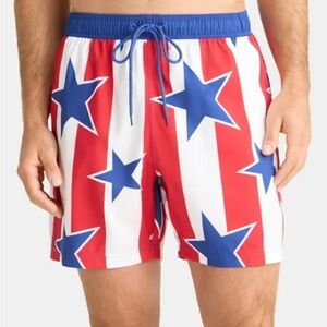 Way to Celebrate Men's Americana Swim Trunks